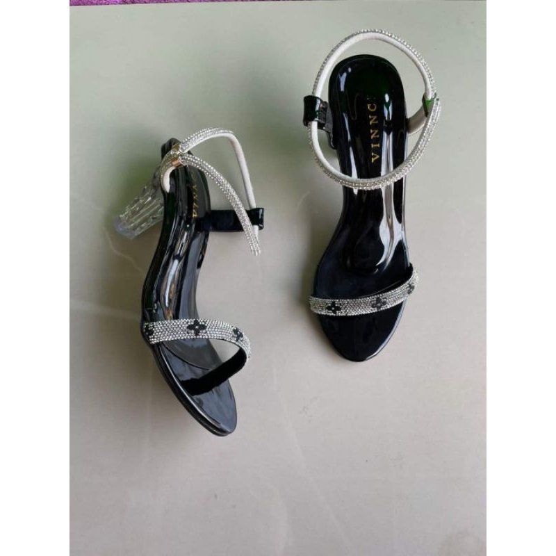 Heels kaca wanita H-7 cm