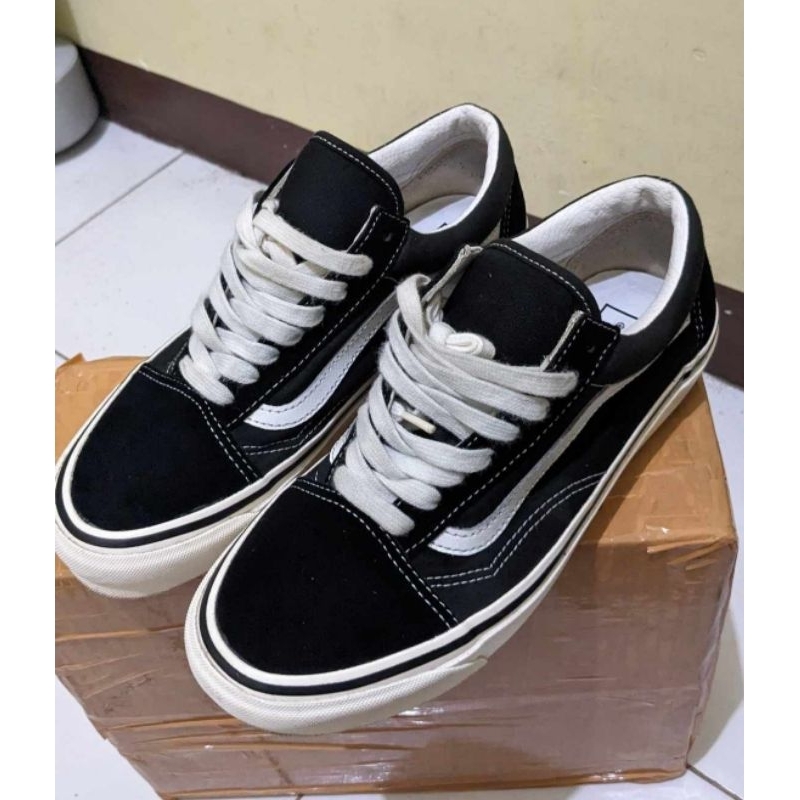 Vans Old Skool 36 Dx Anaheim Factory Black White Original Second - Size 40.5