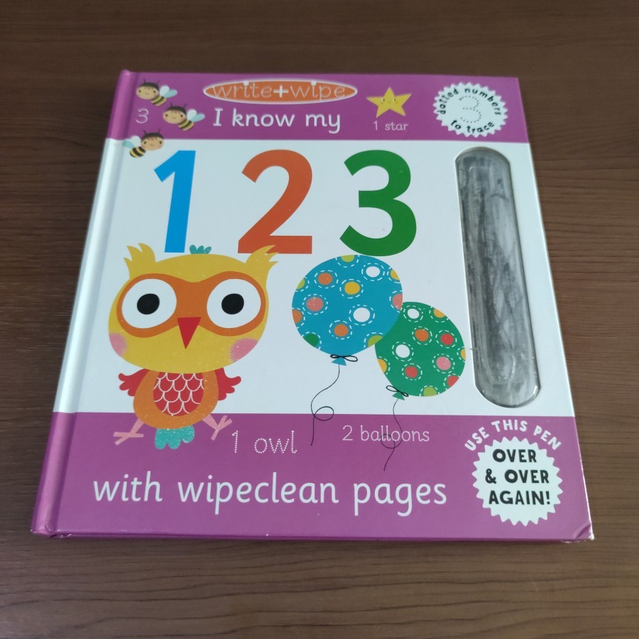 BEKAS ORIGINAL - Buku Anak Activity Book Wipe Clean I Know My 123 1 2 3
