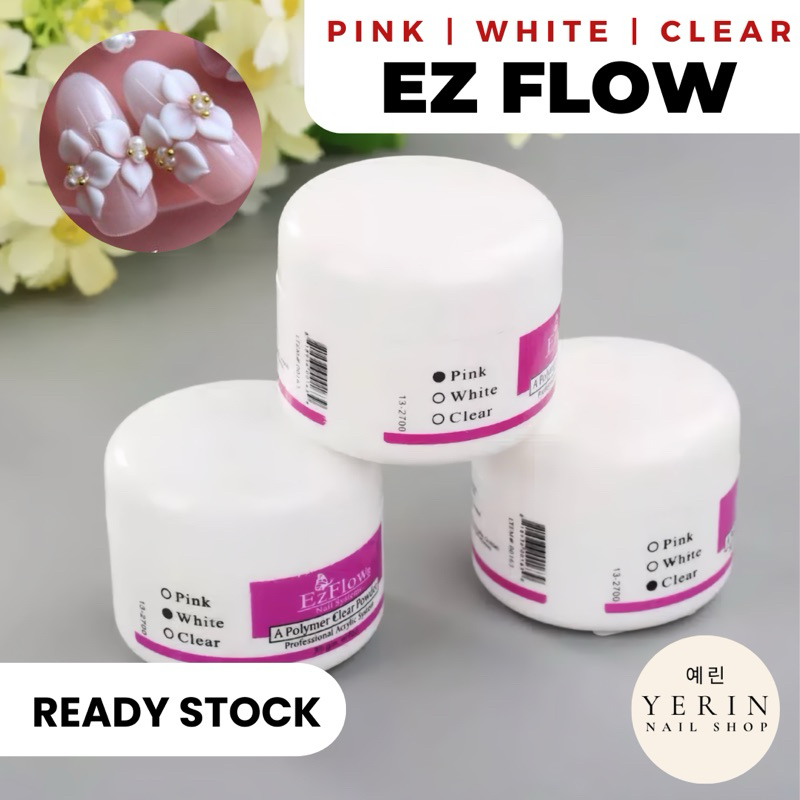 YERIN | EZ FLOW Acrylic Powder for 3D Acrylic | Acrylic Powder Nail Extension | Acrylic Bubuk Nail A