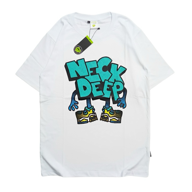 KAOS BAND NECKDEEP PUTIH SPATU t-shirt distro t-shirt pria kaos distro kaos pria kaos baju pria kaos