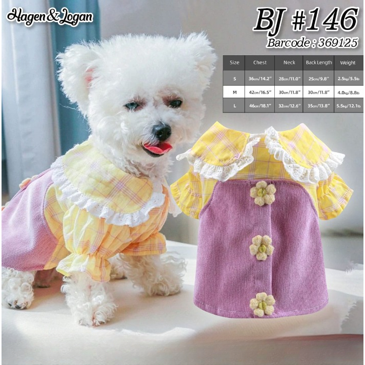 Baju Anjing Kucing 146 Dress Hewan Poodle Mini Kecil Besar Pet Clothes