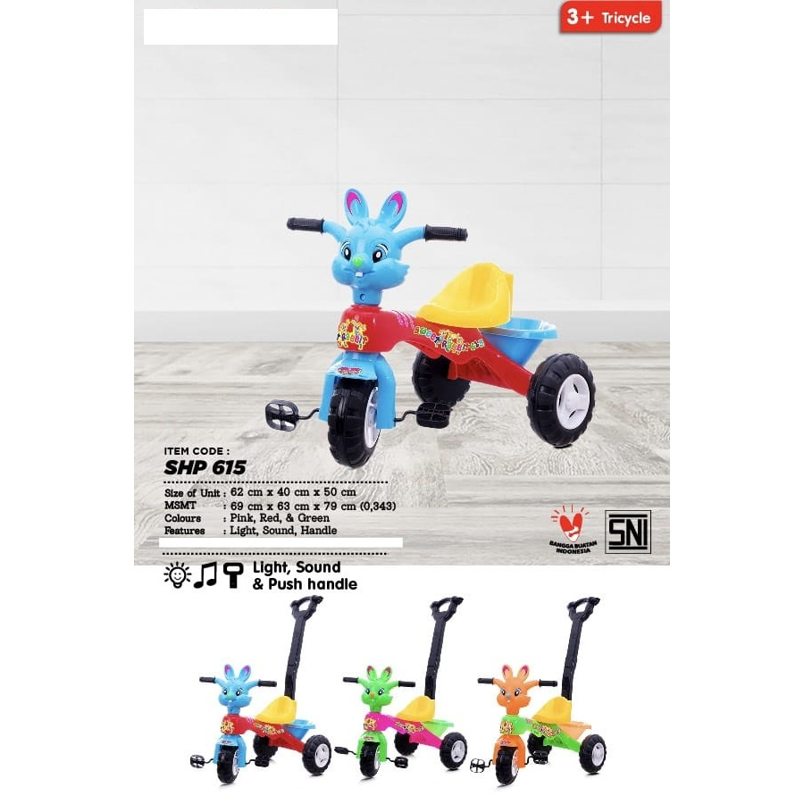 MAINAN SEPEDAH KELINCI RODA TIGA SFR615