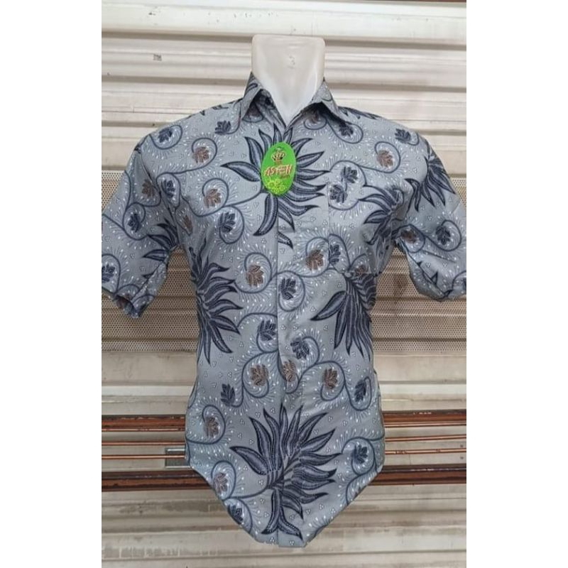 kemeja batik lengan pendek/panjang pria batik satrio Medan