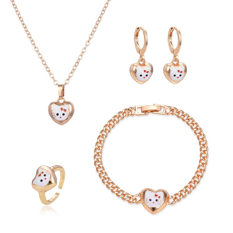 ART M2T6 HYL JEWELRY COD set perhiasan titanium anak wanita anti lapis emas karat isi love silver da