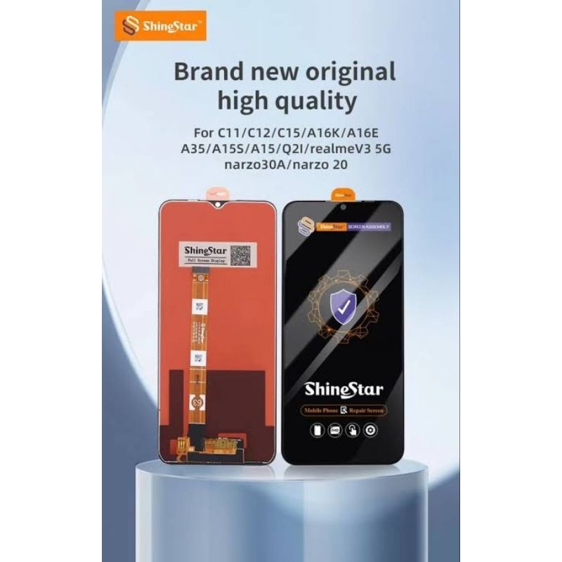 lcd touchscreen oppo c11 c12 c15 a15 shinestar original100%