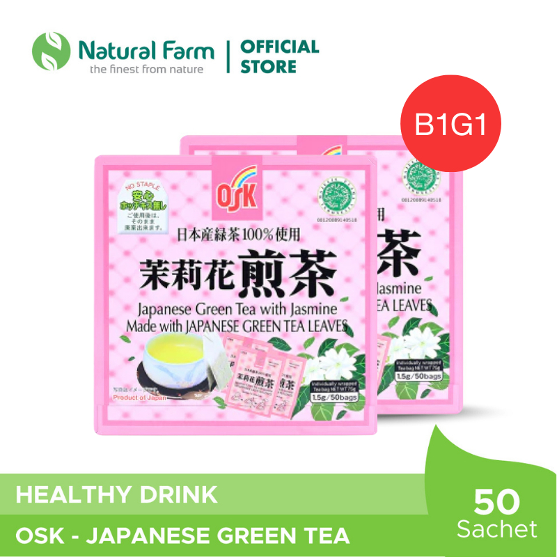 

Osk Japanese Green Tea Jasmine - 50 Sachet [Buy 1 Get 1]