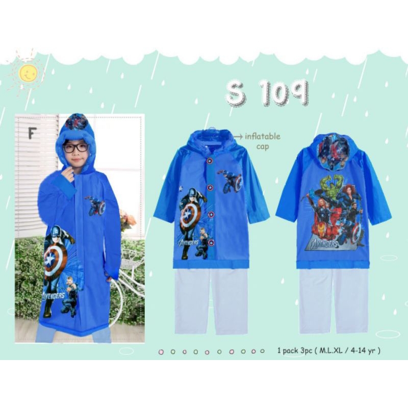 JH2 JAS HUJAN ANAK / JAS HUJAN MURAH / JAS HUJAN SEKOLAH / JAS HUJAN MINNIE / JAS HUJAN CAPTAIN AMER