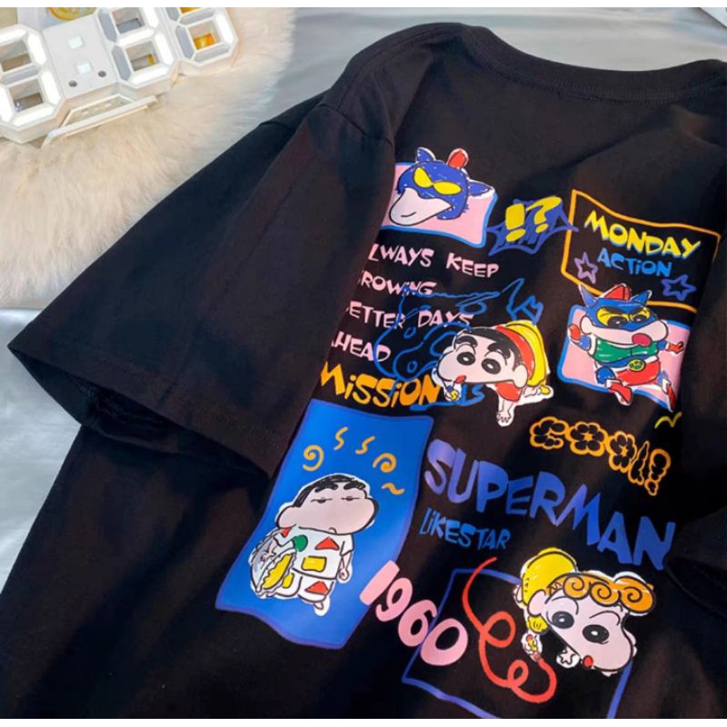 Nivalis PE kode Superman likestar kaos wanita oversize bigsize jumbo murah kekinian