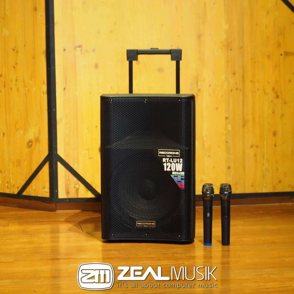 Recording Tech RT-LU12 - Speaker Portable 12 Inch bonus 2 Wireless Microphone - Zeal Musik Jogja
