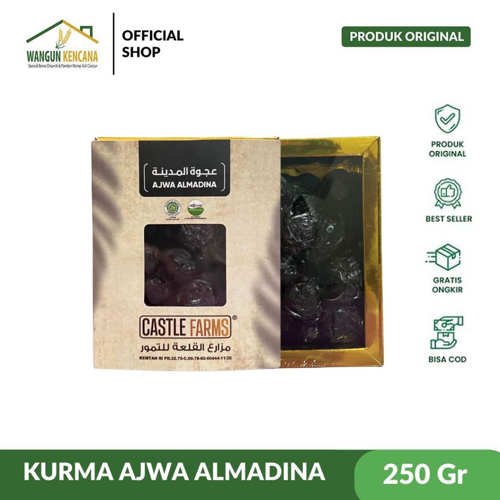 

CASTLE FARMS - Kurma Ajwa Almadina Original 250Gr