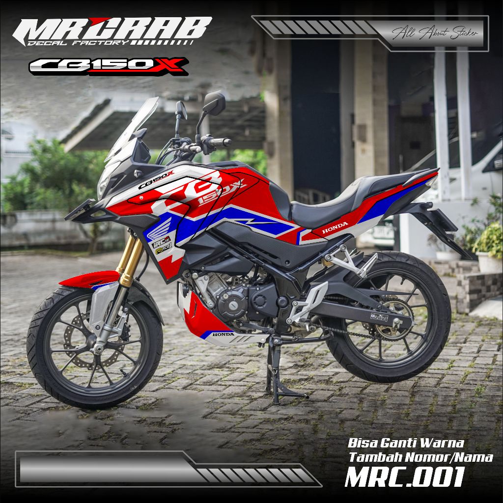 DECAL HONDA CB150X - STICKER DECAL HONDA CB150X MOTIF NEW GRAFIK MRC.001