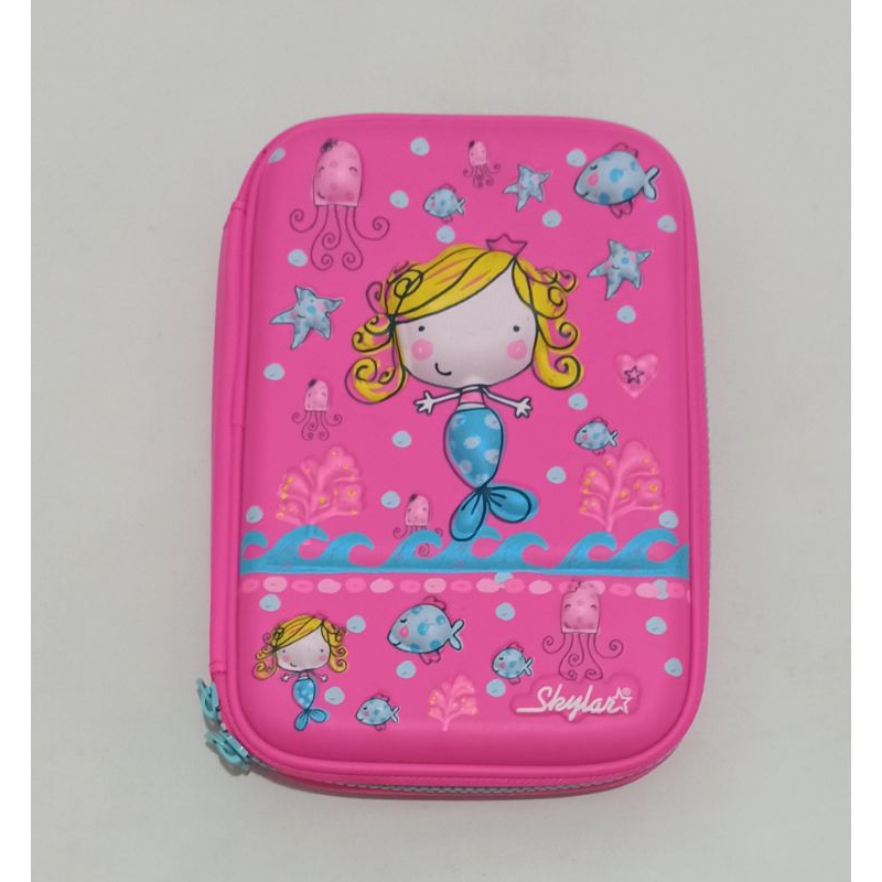 PRELOVED PENCIL CASE / TEMPAT PENSIL SINGLE ZIPPER 3D MERK SKYLAR AA.8