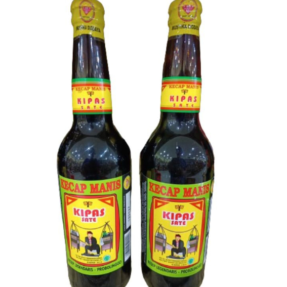 KECAP MANIS CAP ORANG JUAL SATE DENGAN KIPAS SATE KEMASAN BOTOL KACA