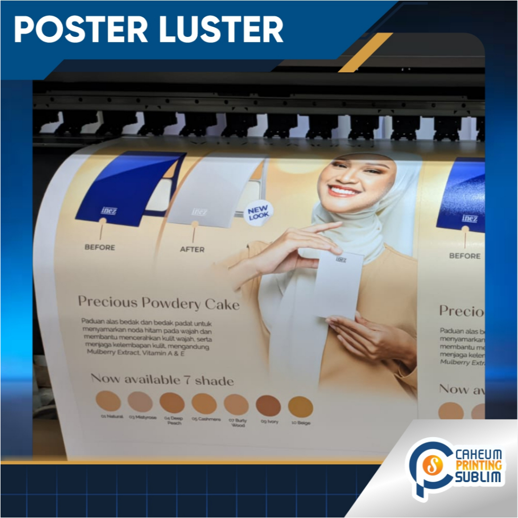 

Poster Digital Printing Luster, Photo Glossy, Vinyl Albatros, PVC, Cetak Banner, Poster, POP, Print Indoor Murah