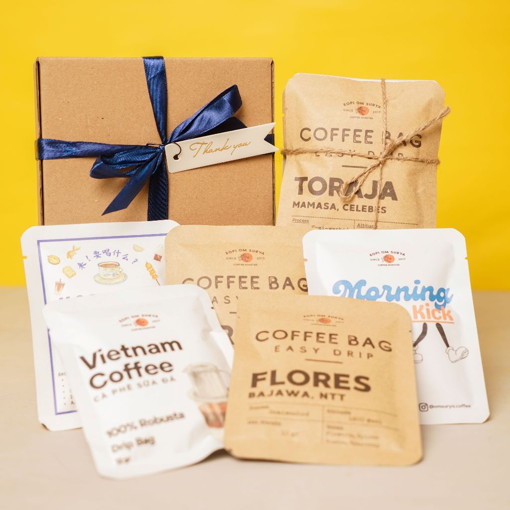 

Gift Box / Hampers / birthday / Thank you Gift / Souvenir Coffee Drip 10 pcs with Greeting Card