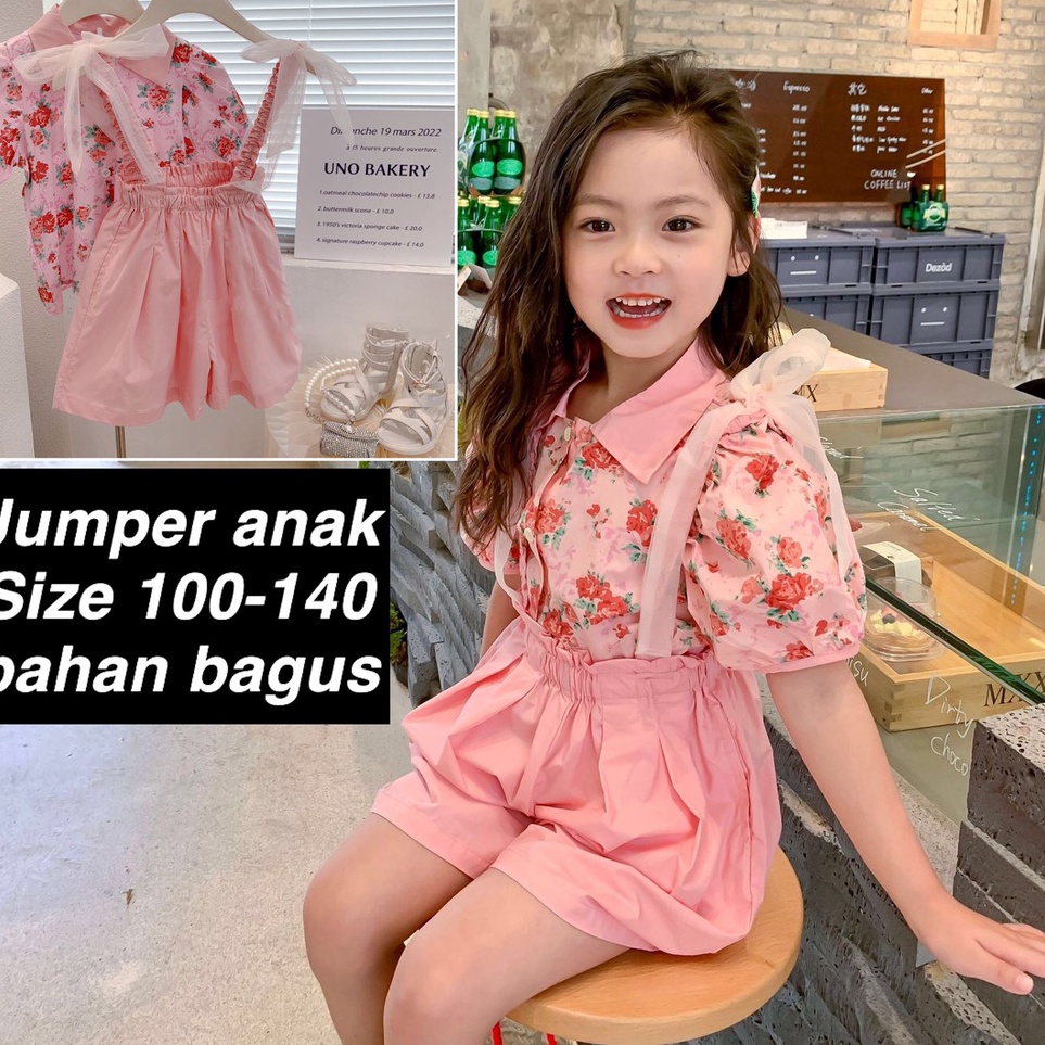 ART R89I LOLIJKT BS234 SET ANAK CEWEK PINK JUMPSUIT SIZE 114