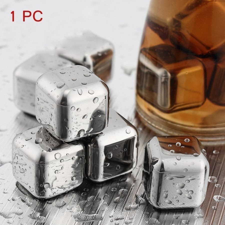 Es Batu Stainless Steel Reusable Ice Cube Pendingin Whisky Wine Vodka