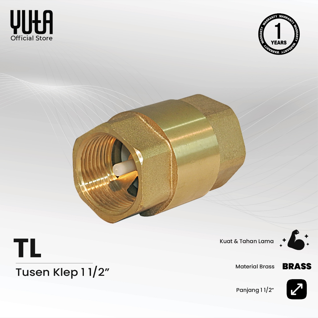 YUTA Tusen Klep - Foot Valve 1 1/2 Inch Brass TL