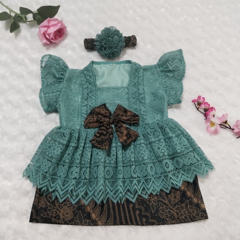 KEBAYA BAYI / KEBAYA ANAK / KEBAYA BABY 6-12 BULAN Biru Wardah