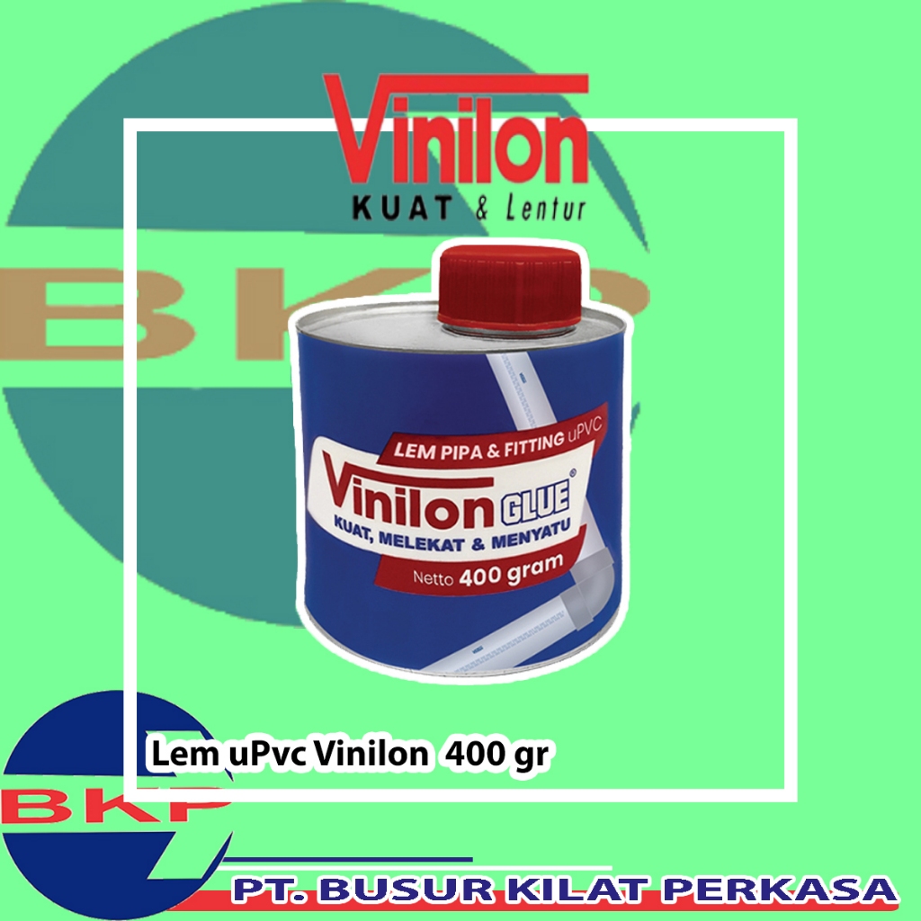 

Lem Pipa 400 Gram Pvc Vinilon Glue + Kuas