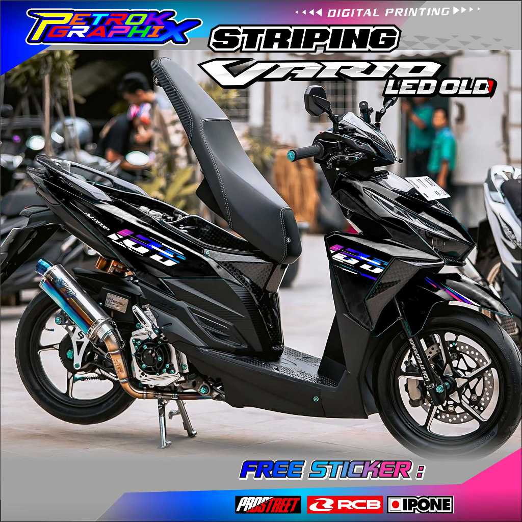 STRIPING VARIASI MOTOR VARIO 125 LED OLD / STICKER LIST VARIASI HONDA VARIO 125 LED OLD