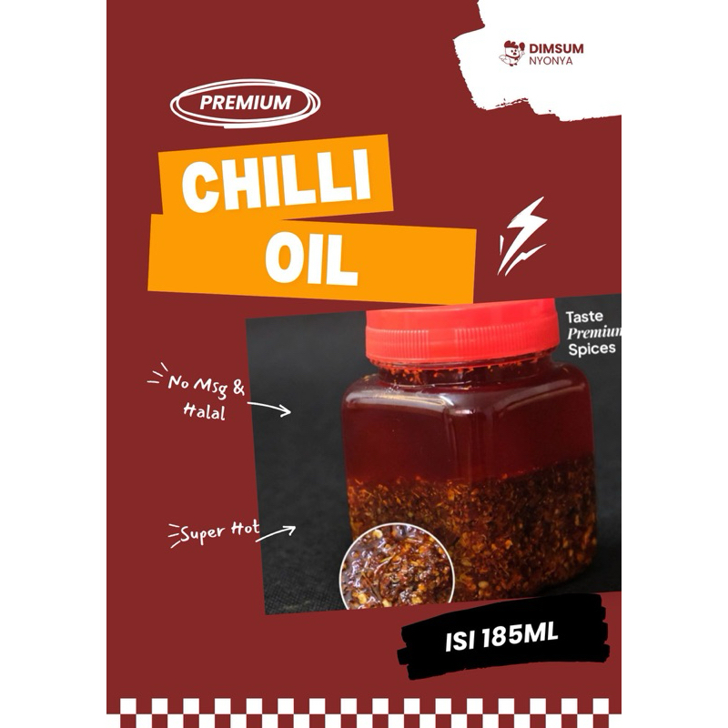 

Dimsum Nyonya | Chili Oil Premium / Sambal Minyak / Minyak Cabai 185 ml / 185 gr