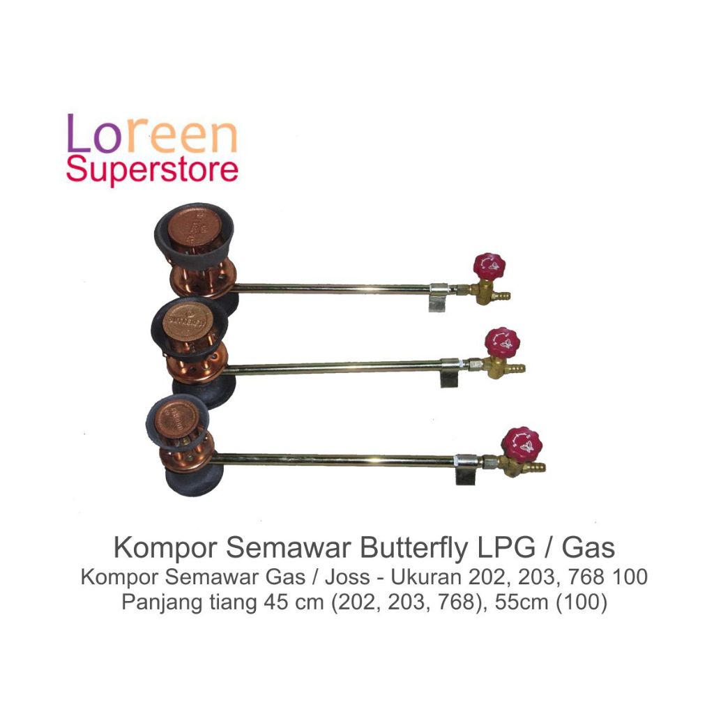 Kompor Semawar Jos Gas LPG Butterfly 202