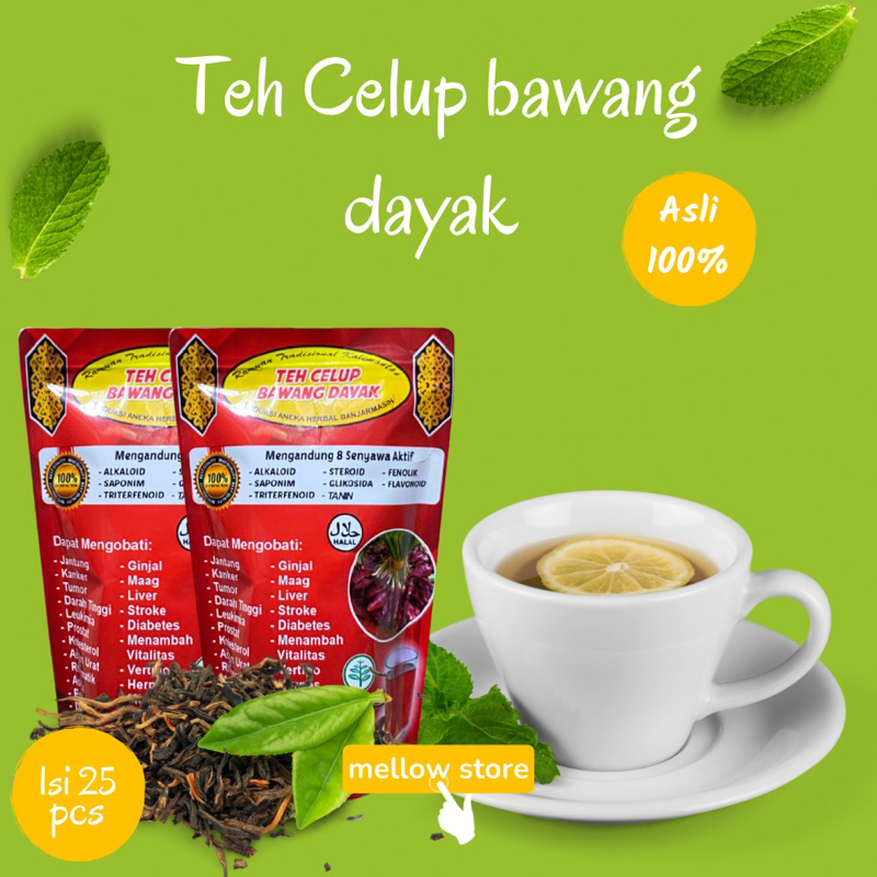 

Teh herbal bawang dayak isi 25pcs asli 100%