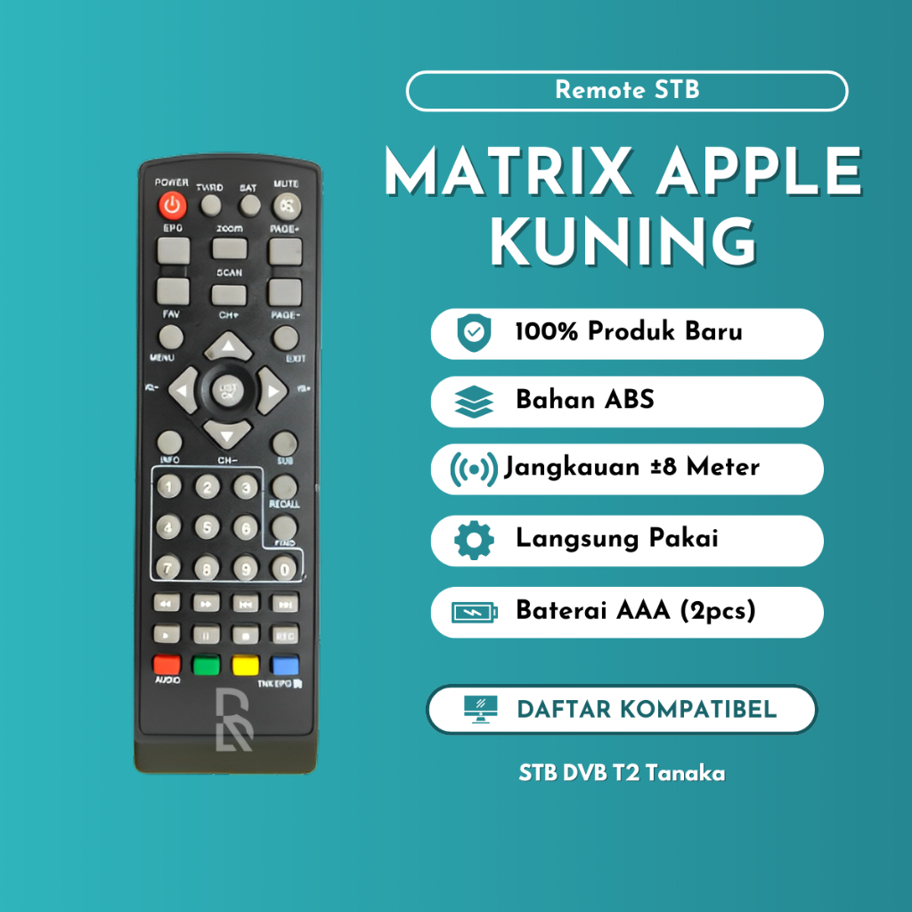 REMOTE STB MATRIX APPLE KUNING