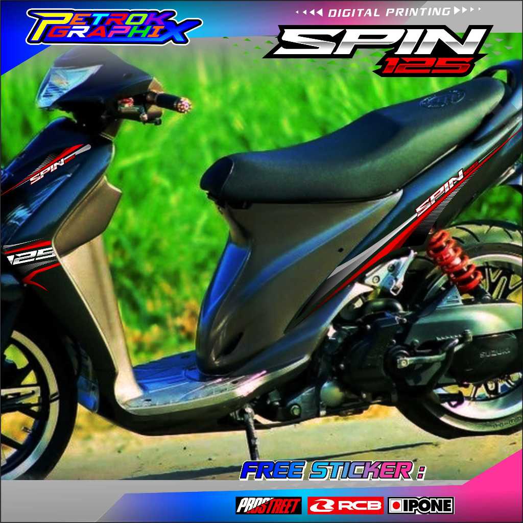 STRIPING VARIASI MOTOR SUZUKI SPIN 125 / STICKER LIST VARIASI SUZUKI SPIN 125