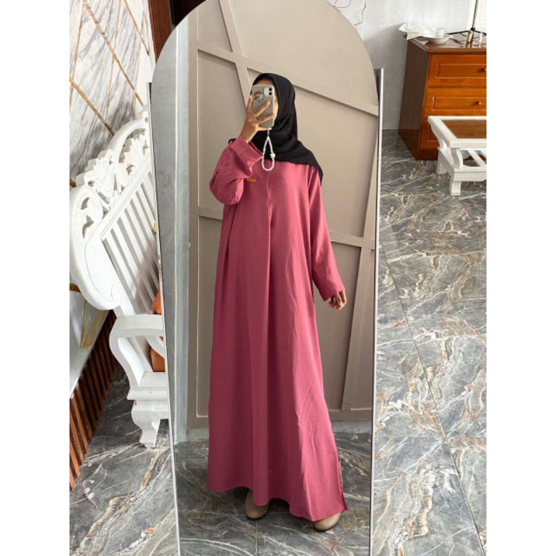 [BEST SELLER] Daily Polos Long Busui | Gamis Simple Abaya-Funtastic