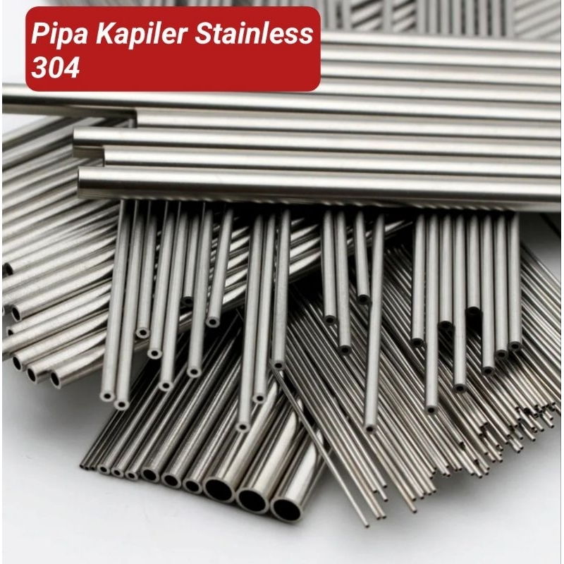 RB1 Pipa Kapiler Stainless 304 / Pipa Tubing OD 1mm 2mm 3mm 4mm 5mm Panjang 250 MM