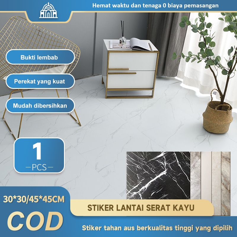 Stiker Lantai Tekstur Marmer Stiker lantai berperekat bermutu tinggi  Stiker lantai vinil tahan air 