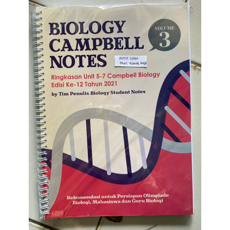 

Biology campbell Notes Vol 3 Defect Cover