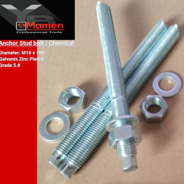Harga Murah Chemical anchor M16  Anchor chemical stud bolt M16x19