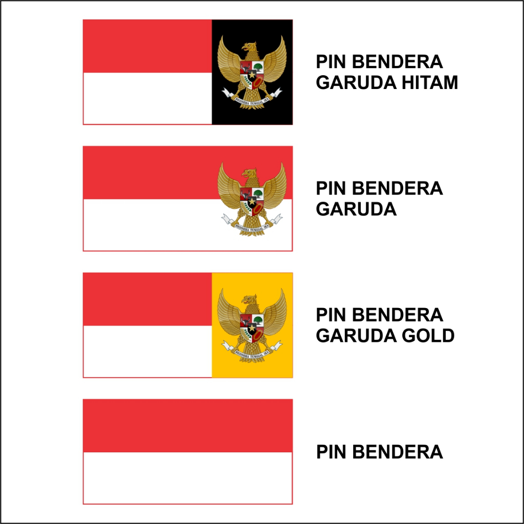 

pin bendera merah putih garuda / pin garuda / pin bendera
