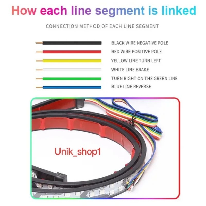 RB Lampu LED strip syimponi kaca depan,bemper depan, bemper belakang mobil, truk,bis