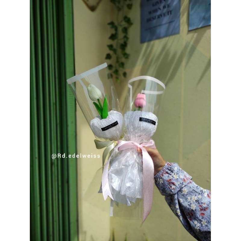 SINGLE TULIP ARTIFICIAL/BUNGA TULIP SATU TANGKAI ARTIFICIAL