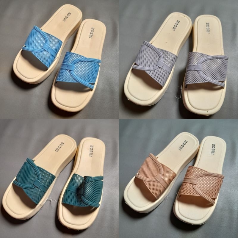 Sandal teplek sandal selop wanita sandal karet tidak licin sandal irose