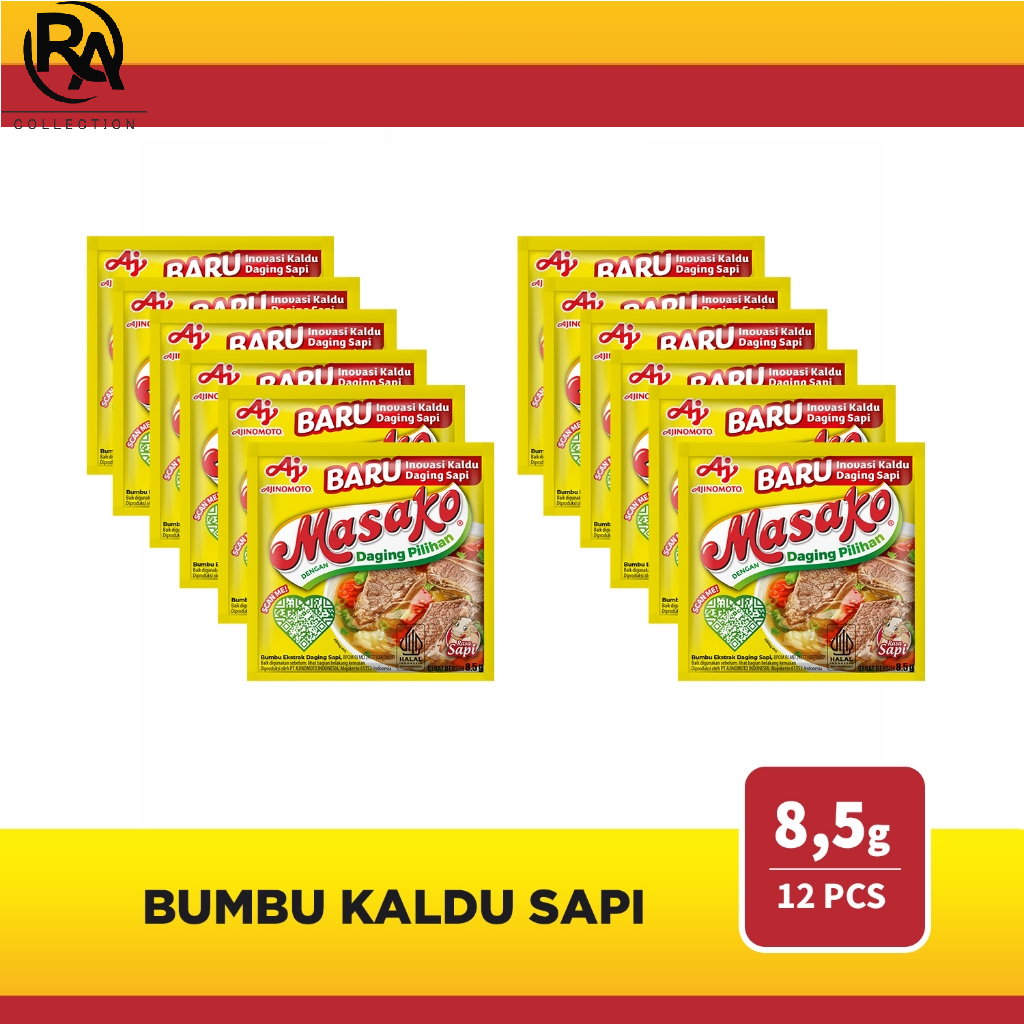 

Bumbu Kaldu MASAKO Penyedap Rasa Ayam Atau Sapi Renceng @8.5g (12 pcs) - Rafka Aulia Collection