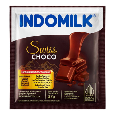 

INDOMILK Krimer Kental Manis Swiss Choco / Putih 6x37 gr
