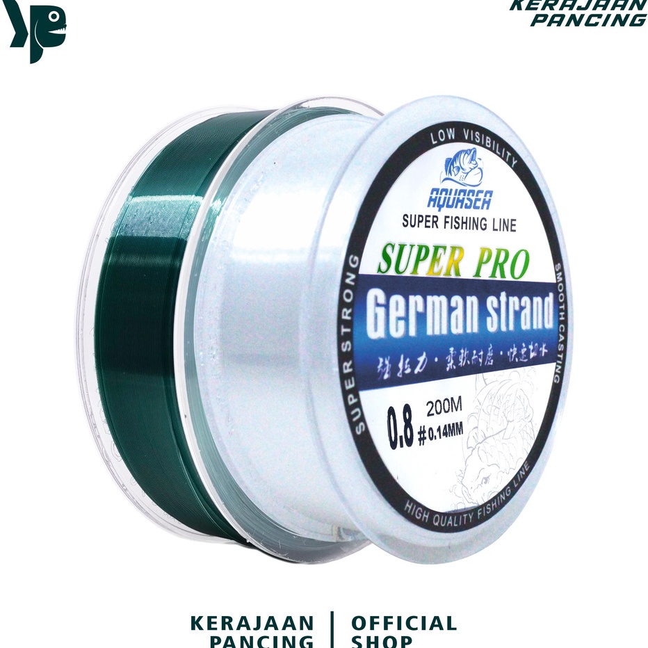 KERAJAAN PANCING  Senar Pancing Germany Aquasea Panjang 2Meter 2Warna Nilon Senar Set Peralatan Panc