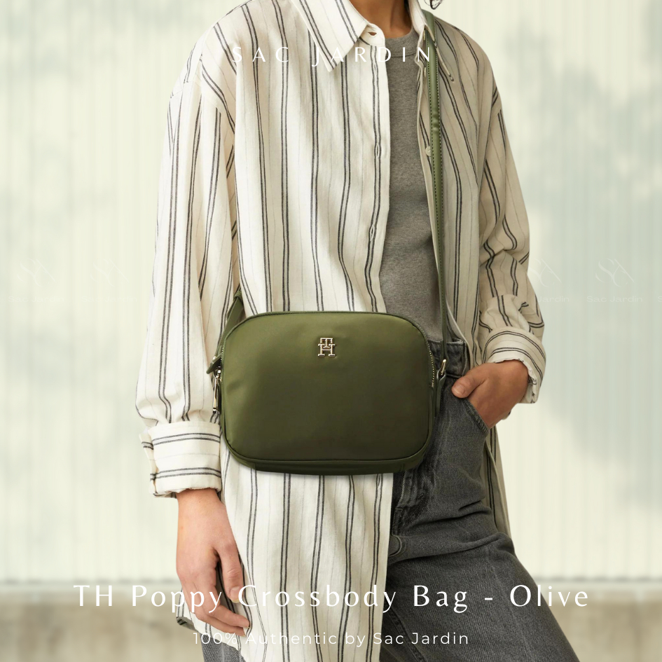 Tommy Hilfiger Poppy  - Olive 100% ORI Tas Sling Bag / Slingbag Wanita