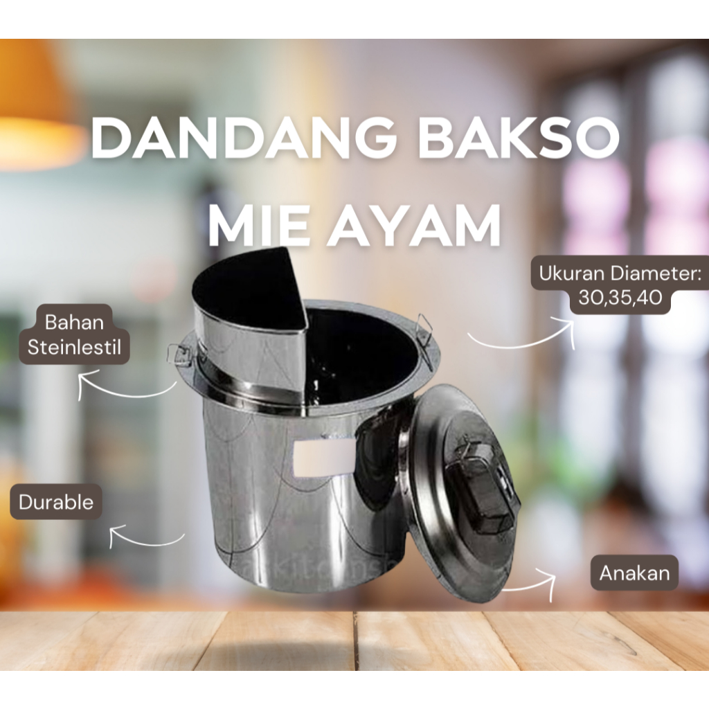 DANDANG MIE AYAM/DANDANG BAKSO MIE AYAM STAINLESS STEEL