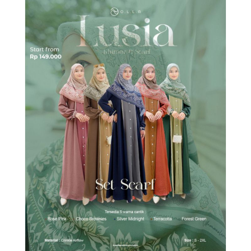 LUSIA SYAR'I by OLLA#Gamis PO 30 April#Ready Pusat Juni Awal