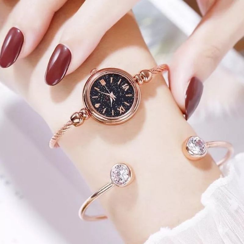 jam tangan gelang wanita/jam gelang wanita keren