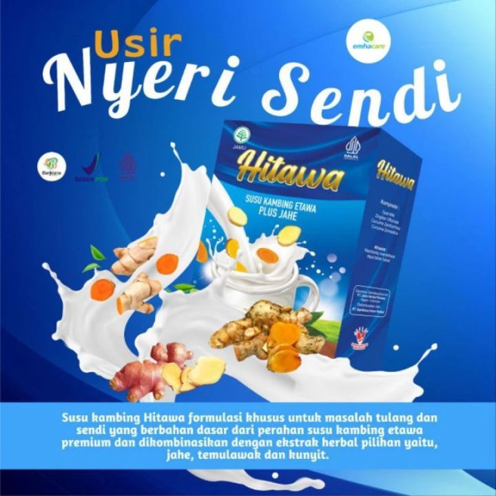 

HITAWA SUSU KAMBING ETAWA PLUS JAHE 200GRAM BANTU KUATKAN TULANG SENDI 100% ORIGINAL