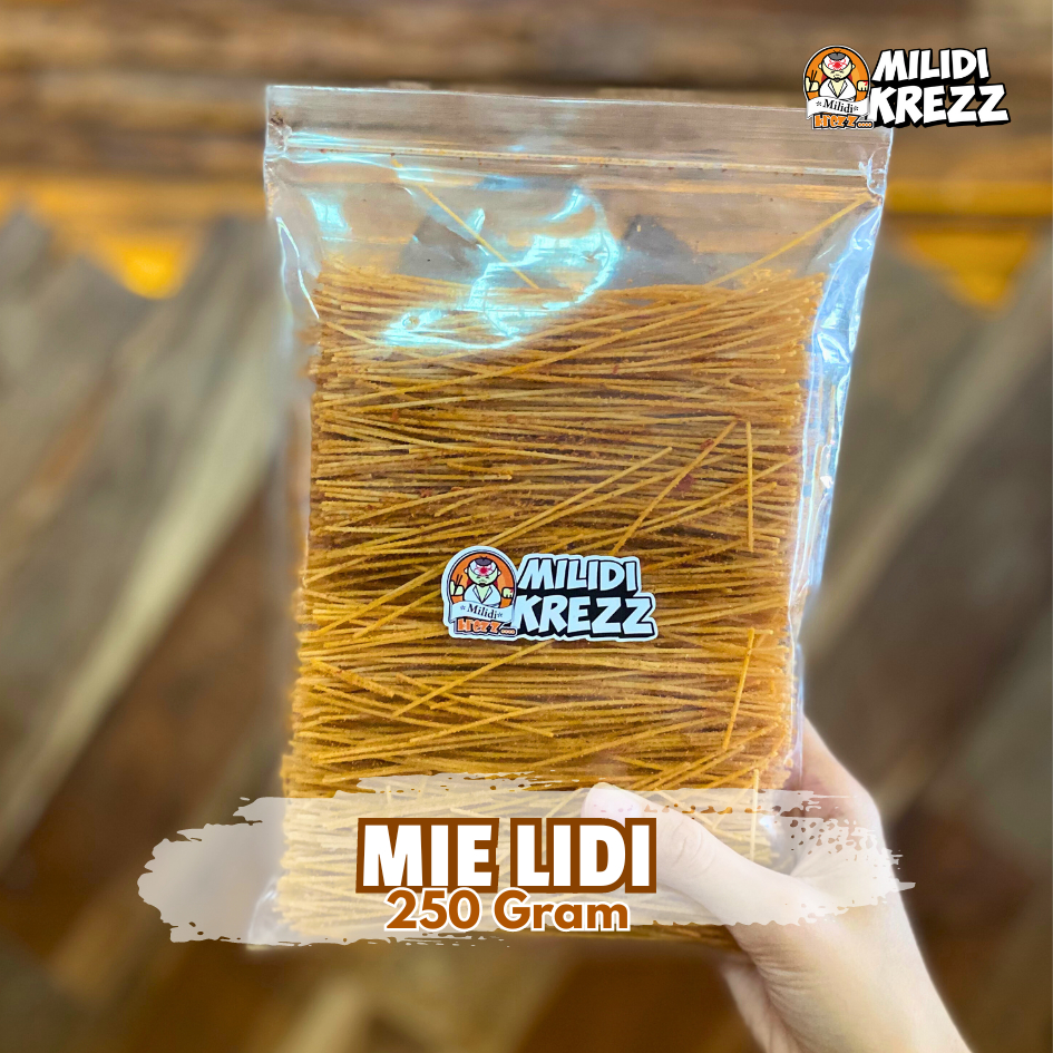 

Mie Lidi 250 gr Milidi Krezz Snack Cemilan Pedas