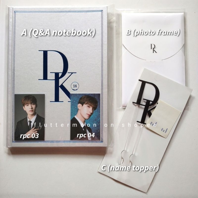 ೀ⋆ DK dokyeom seventeen birthday package 2022 Q&A notebook photo frame name topper random photocard 